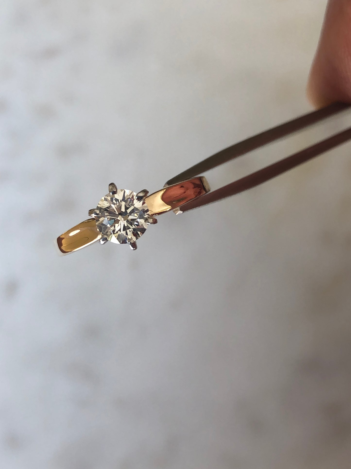 Vintage 0.75 Carat Natural Diamond Engagement Ring 18K & Platinum