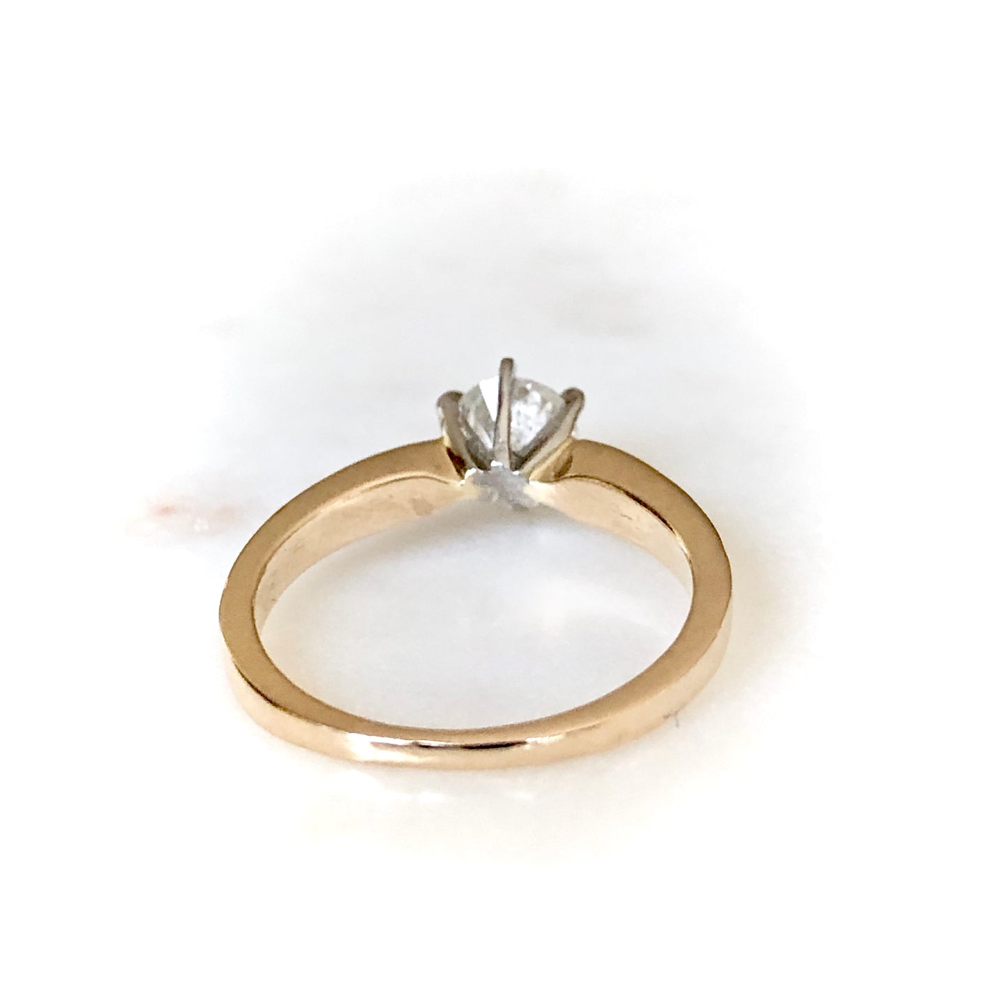 Vintage 0.75 Carat Natural Diamond Engagement Ring 18K & Platinum